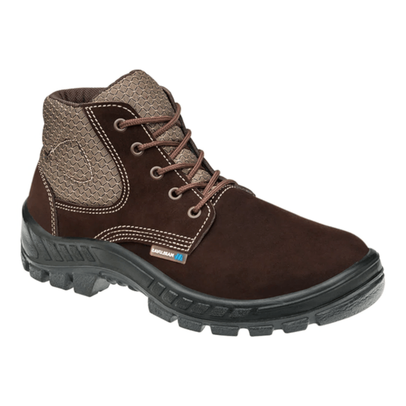 Bota de Segurança Nubuck Marrom Café com Biqueira - Tamanho 41 - Lateral Direita