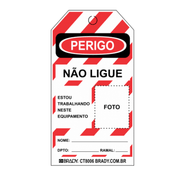 Cartão Identificação Bloqueio Auto laminável 77X146Mm CT8006 Brady