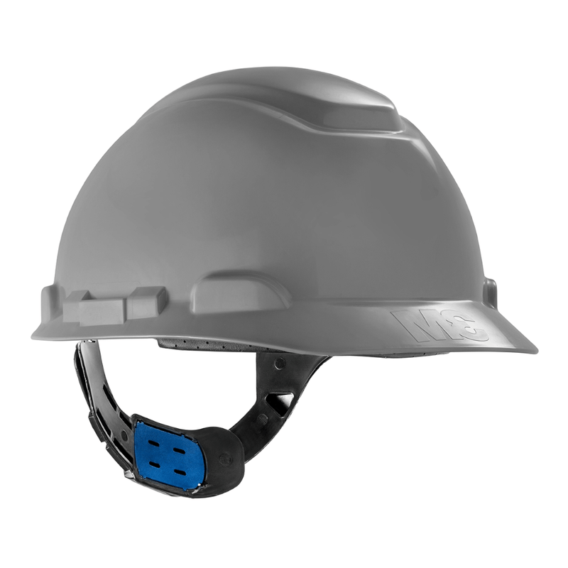 Capacete Aba Frontal Cinza com Suspensão e Jugular H 700 3M | Imagem lateral