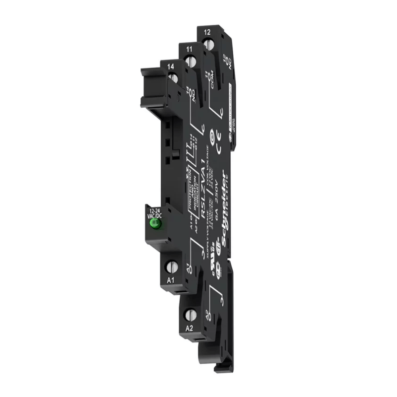 Relé Interface Por Plug-In 24Vcc 6A Com Led 1 Reversível | Diagonal esquerda do produto