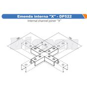 Emenda Perfilado Int X Pz 38X 38Mm Ch18 180X180Mm DP522 - Dispan