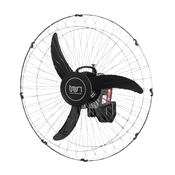 Ventilador Parede Oscilante Metal 600Mm Bivolt Preto/Preto 51.011208 Tron