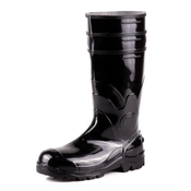 Bota Profissional PVC Preta Com Forro Bico De Aço 85BPL200PA Tamanho 40 CA 37750 Bracol