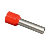 Terminal Elétrico Tubular Simples (Ilhos) Pré-Isolado 1mm2 Vermelho H1/14D Conexel