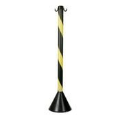 Pedestal Segurança/Sinalização Plástico Preto/Amarelo 95Cm Kteli