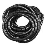 Tubo Espiral Fios/Cabos Polietileno Preto 1/2 " SPIRAL 12PT