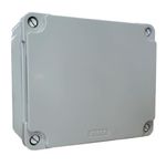 Caixa Passagem Bege 154x110x70Mm IP-55 - Steck | Dimensional - Imagem inclinada para a esquerda