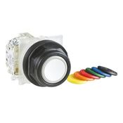 Botão Redondo Preto/Vermelho/Verde/Amarelo/Laranja/Azul/Branco 30mm 1NA+1NF Impulso 9001SKR1UH13 Schneider