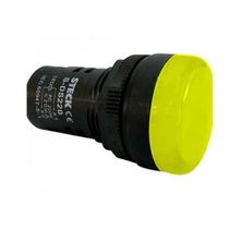 Sinaleiro Redondo Plástico Amarelo 22,0 Mm 220 V Led SLDS2203 Steck