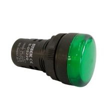 Sinaleiro Redondo Plástico Verde 220V LED Steck