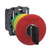 Cabeçote para Botão 22mm Cogumelo 40mm Vermelho 1NA+1NF XB5AS9445 Schneider