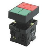 Botão Frontal Comando Duplo Verde e Vermelho 22,5mm SLPDN Steck