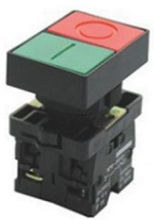 Botão Frontal Comando Duplo Verde e Vermelho 22,5mm SLPDN