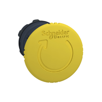 Frontal Botao Comando Cogumelo 40 Mm Amarelo 22 Mm ZB5AS55 Schneider