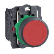 Botão Redondo Faceado Plástico Vermelho 22mm 1NF Impulso XB5AA42 Schneider