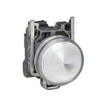 Sinaleiro Redondo Metálico Branco 22mm 120V LED XB4BVG1 Schneider