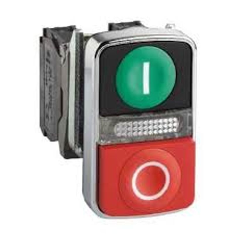 Botão Duplo Metálico Verde/Vermelho 22 Mm 1na+1nf Impulso Botão Duplo Metálico Verde/Vermelho 22 Mm 1na+1nf Impulso