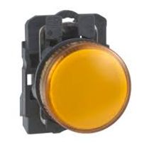 Sinaleiro Redondo Plastico Amarelo 22mm 120V LED XB5AVG5 Schneider