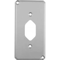Tampa Metálica Condulete Alumínio Pintado Cinza 1 Posto Padrão Brasil 1" NR46P Wetzel