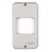 Tampa Metálica Condulete Alumínio Pintado Cinza 2 Postos Horizontais 1/2 3/4" 56115003 Tramontina