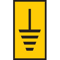 Anilha Poliamida 6.6 Amarela 0,50 A 1,50 MM2 Terra - W1 - Hellermann