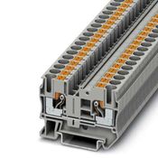Conector Passagem Poliamida Cinza 41A 6mm2 Mola Push In PT6 Phoenix Contact