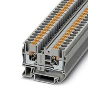 Conector Passagem Poliamida Cinza 41A 6mm2 Mola Push In PT6 Phoenix Contact