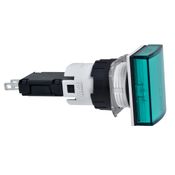 Sinaleiro Retangular Plastico Verde 16,0 mm 12V LED XB6DV3BB Schneider