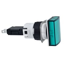 Sinaleiro Retangular Plastico Verde 16,0 mm 12V LED XB6DV3BB Schneider