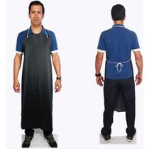 Avental Frontal PVC Preto Com Forro Sem Emenda Tira Com Ilhos 700x1200 Mm PLUS 78 CA 28303 Brascamp