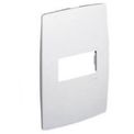 Placa 1 Posto Horizontal 4 X 2" Branca Pialplus 618505 PIAL - Imagem ilustrativa - Inclinado para esquerda