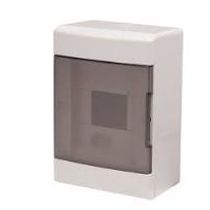 Quadro Distribuição Disjuntor Termoplástico Branca Sobrepor Din 8 Porta Transparente SCV8PT Steck