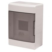 Quadro Distribuição Disjuntor Termoplástico Branca Sobrepor Din 5 140x210x96 mm Porta Transparente SCV5PT Steck