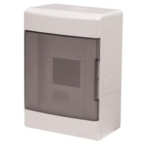 Quadro Distribuição Disjuntor Termoplástico Branca Sobrepor Din 5 140x210x96 mm Porta Transparente SCV5PT Steck