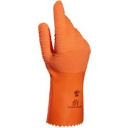 Luva Látex Natural Laranja Anti Derrapante Harpon 321 PA32160 Tamanho 9/G CA 10387 Mapa Mucambo