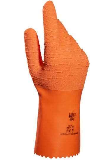 Luva Látex Natural Laranja Anti Derrapante Harpon 321 PA32160