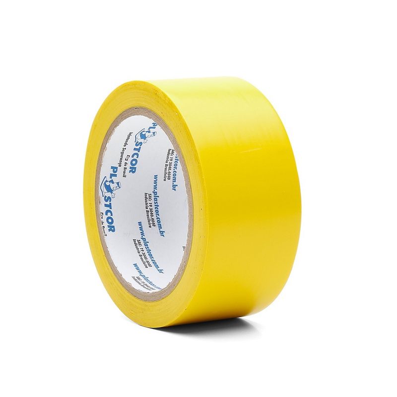 Fita de Advertência Laminada Xadrez Amarelo e Preto  5cm x 16,4m - Coletor  Digital - Coletores de Impressão Digital