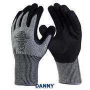 Luva Proteção Corte Polietileno Cinza/Preta Nitrilica Curto Tamanho M Flexcut DA45300 DVS