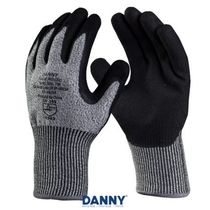 Luva Proteção Corte Polietileno Cinza/Preta Nitrilica Curto Tamanho M Flexcut DA45300 DVS