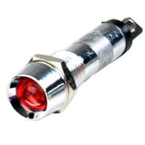 Sinaleiro Redondo Metálico Vermelho 8,0 Mm 24vca/VCC LED - TPN087LR - METALTEX