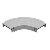 Curva Canaleta Horizontal 90 Graus Aluminio Branca R60 DT3864360 Dutotec