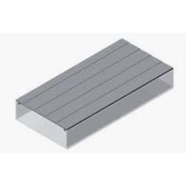 Tampa Canaleta  Plana Ranhurada Aluminio Bege 73 Mm 3000 Mm DT1502000 Dutotec