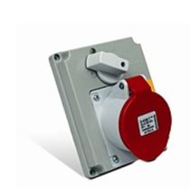 Tomada Embutir Fêmea 3 Polos + Terra 16A 440V Vermelho 6H Com Bloqueio Mecanico IP44 S4046T Steck