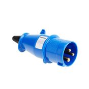 Plugue Industrial Movel Macho Pa 2 Polos + Terra 32A 200-250V Azul N3276W Steck