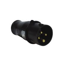 Plugue Industrial Sobrepor Macho 3 Polos + Terra 16A 690V Preto S4075 Steck