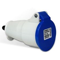 Tomada Industrial Não Metálica Extensão (Móvel/Acoplamento) Fêmea 3 Polos + Terra 32 A 200/250 V Azul 9h N4259 Steck