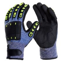 Luva Protecao Mecanica Polietileno Alta Densidade Azul/Preta Couro Tamanho 8/M DA43900 DVS