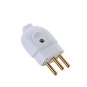 Plugue Macho Energia Predial Macho Branco 2 Polos + Terra 250 V 10 A 57402103 TRAMONTINA