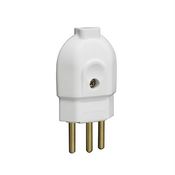 Plugue Macho Energia Predial Macho Branco 2 Polos + Terra 250 V 20 A Cilíndricos Padrão Brasileiro 57402107 TRAMONTINA