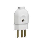 Plugue Macho Energia Predial Macho Branco 2 Polos + Terra 250 V 20 A Cilíndricos Padrão Brasileiro 57402107 TRAMONTINA